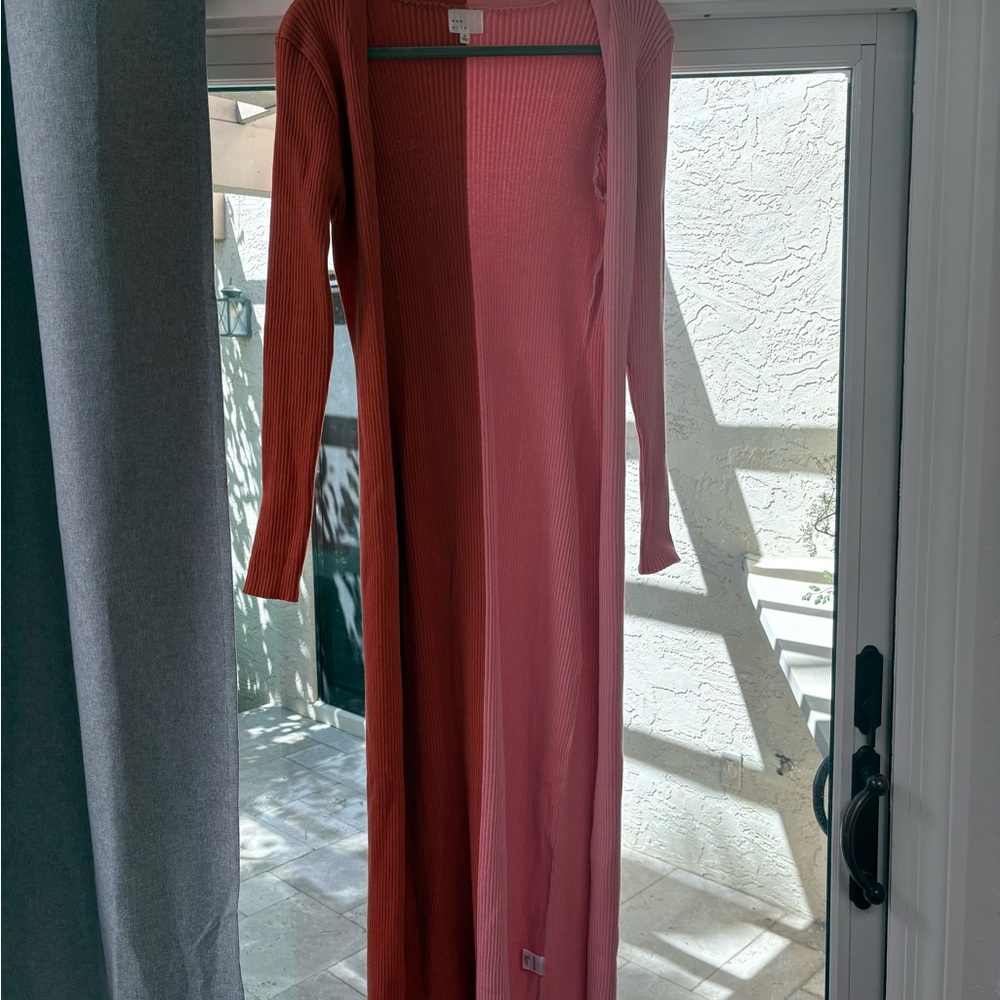 Elegant Pink Long Sleeve Dress